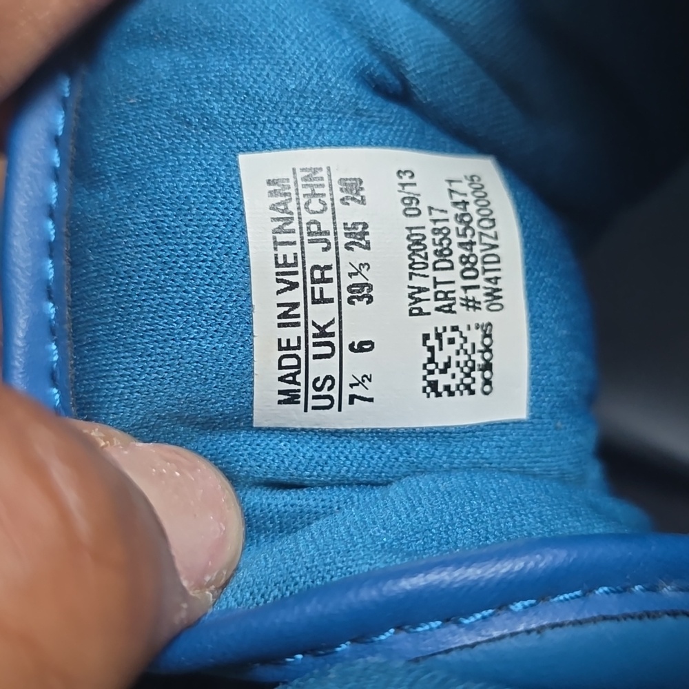 Adidas Amberlight Up high top Wedge sneakers in Trible Blue White Alumi 7.5 - Picture 7 of 12
